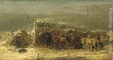 Adolf Schreyer The Shelter painting